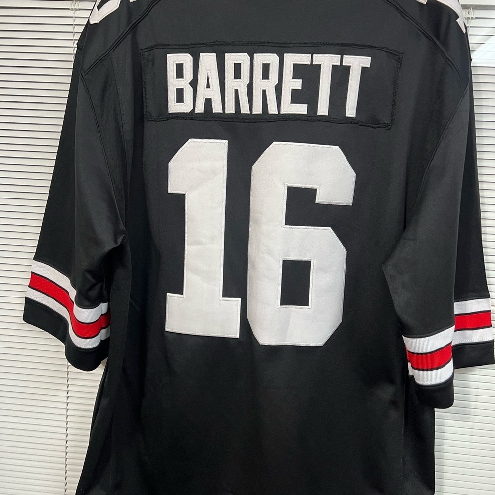The Ohio State University Barrett black large football jersey